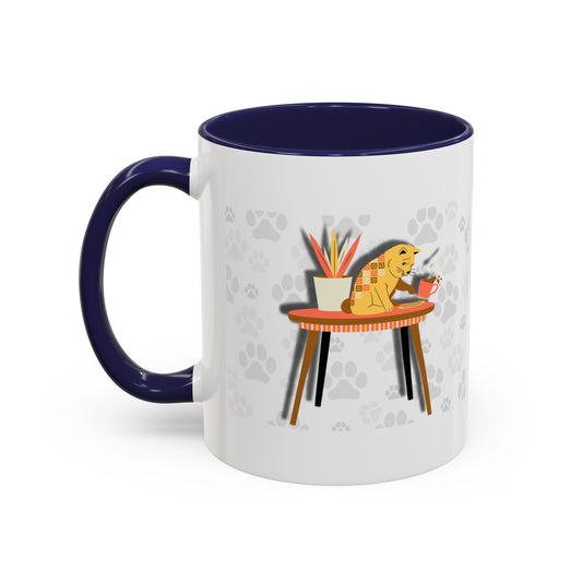 Funny Cat Coffee Lover Mug - The Best Part of Coffee Is You - 11oz 15oz Accent Mug, Messy Kitty Knocking Over Cup Design