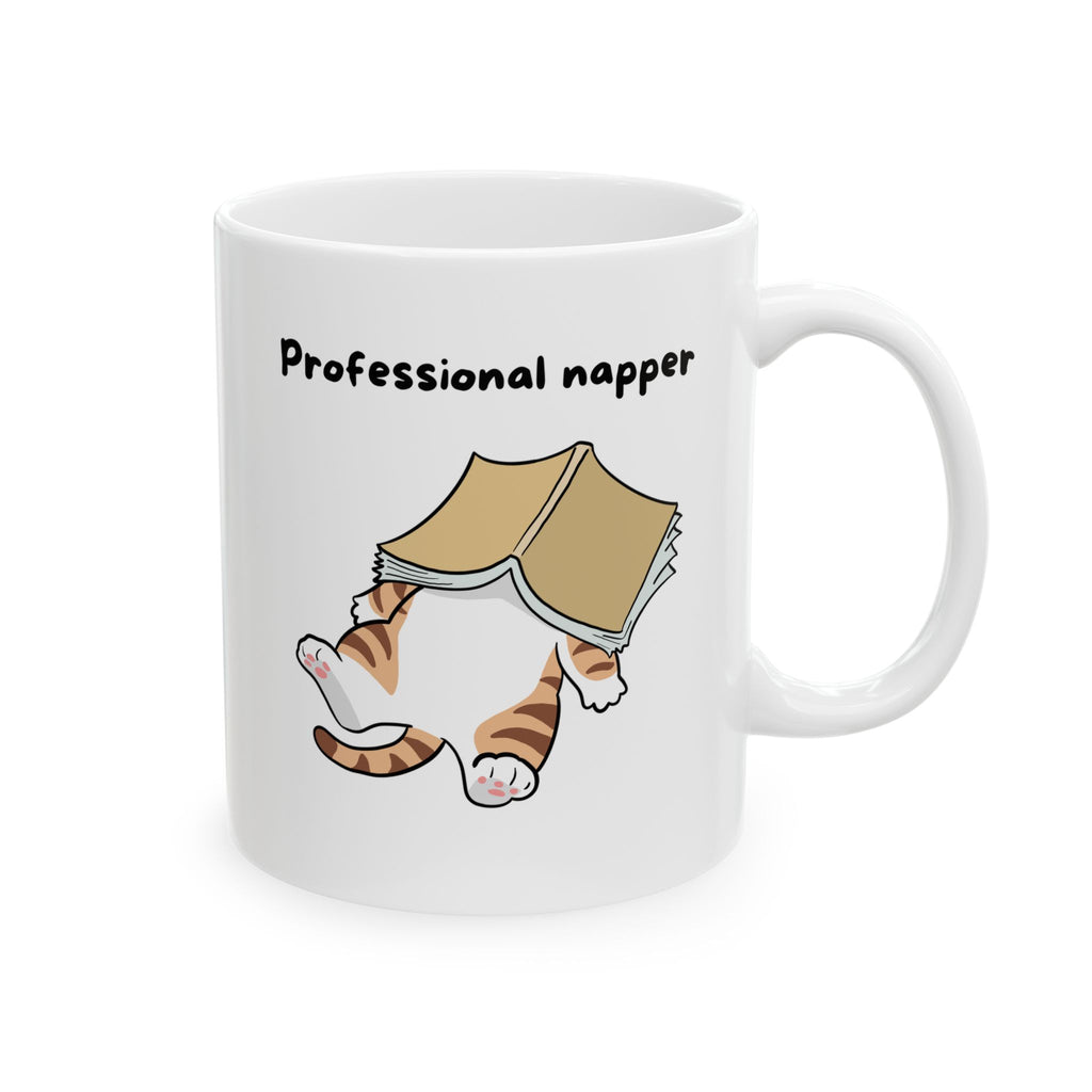 "Professional Napper" Ceramic Mug – 11oz / 15oz Cat Edition