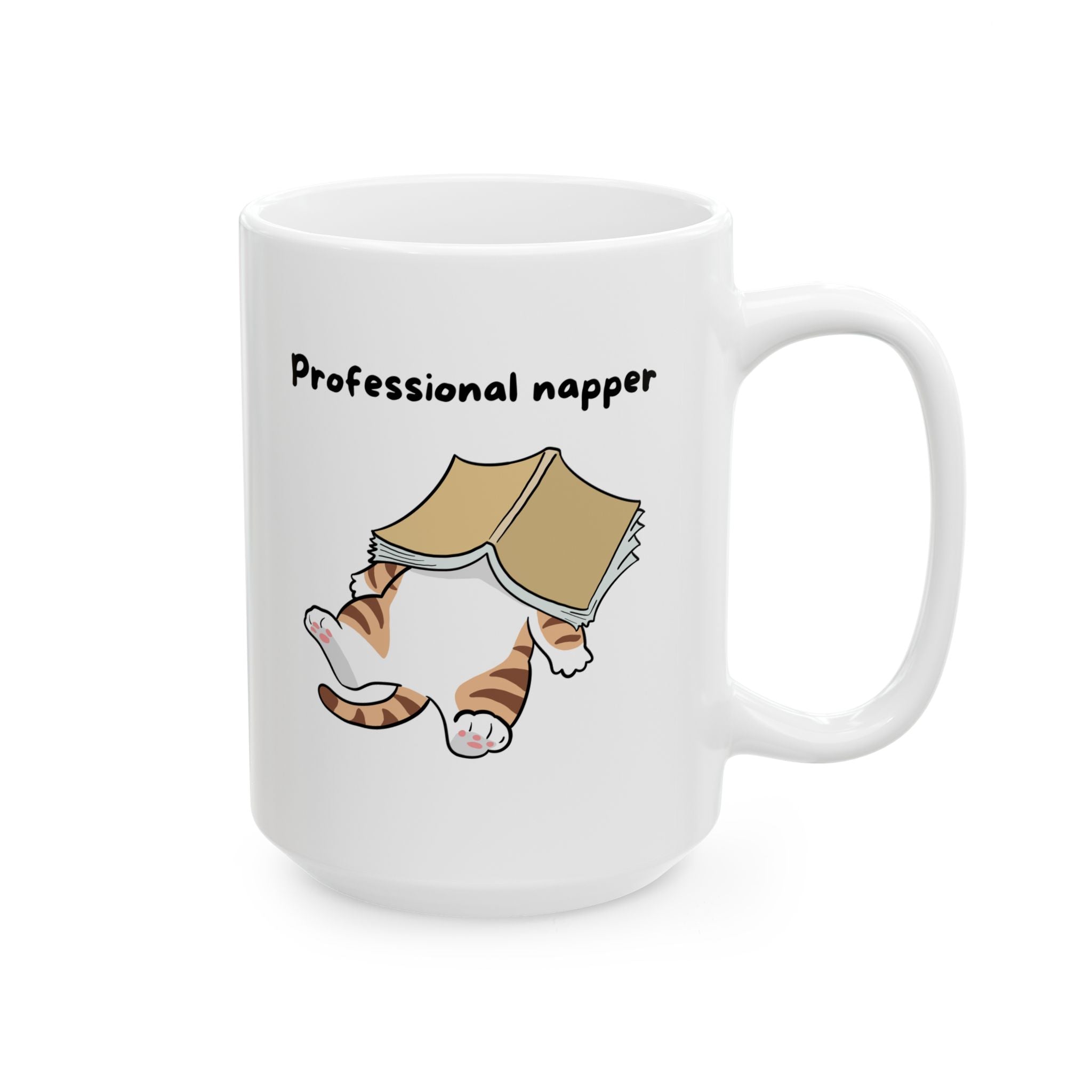 "Professional Napper" Ceramic Mug – 11oz / 15oz Cat Edition